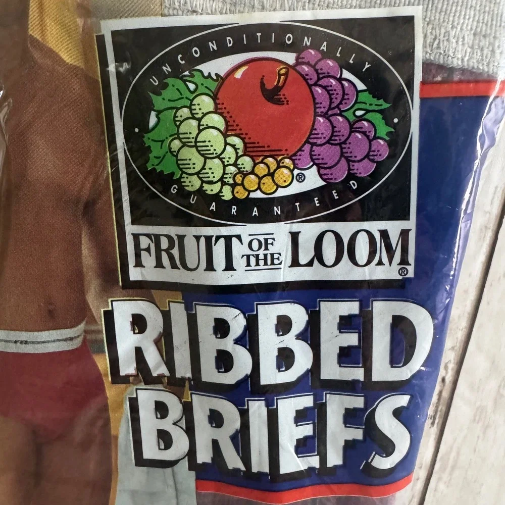 Vintage 1999 Fruit of the Loom Men Ribbed Briefs 3 Pack Medium 34-36 Assorted